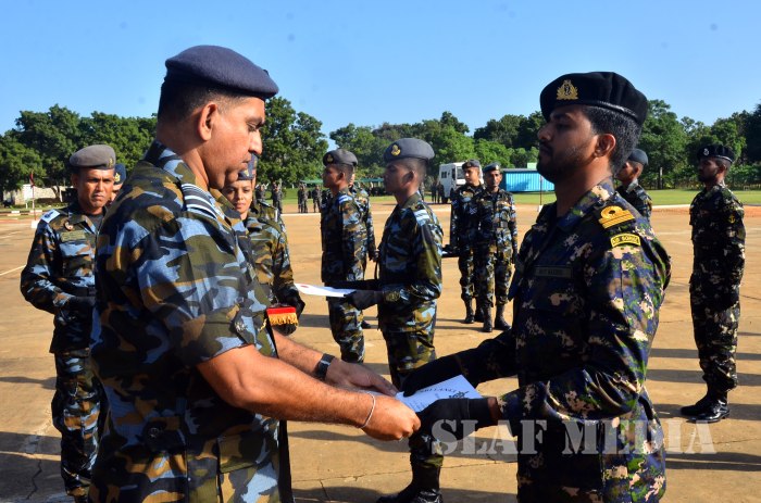 Badge Awarding Ceremony of EOD Basic Courses SLAF Station Palavi