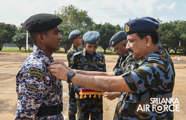 EOD BADGE AWARDING CEREMONY HELD AT SLAF STATION PALAVI