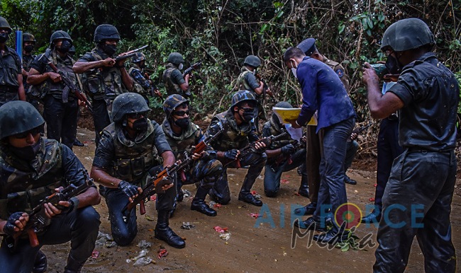 SLAF
REGIMENT OFFICER CADETS TAKE PART IN A JOINT EXERCISE WITH SL ARMY
OFFICER CADETS