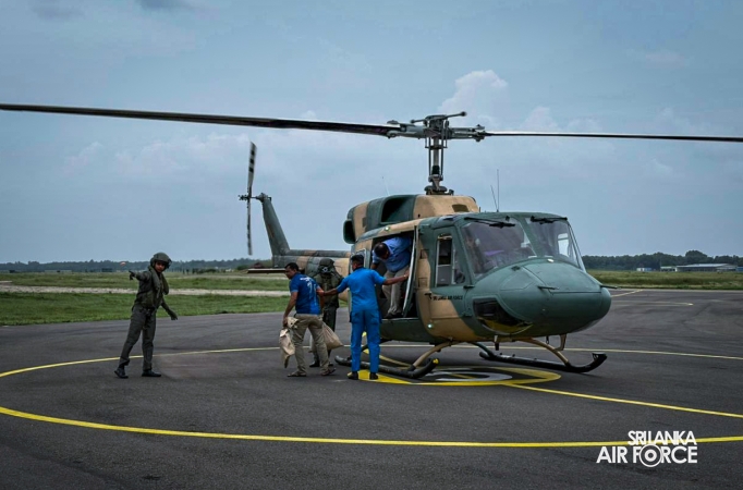 SLAF BELL 212 TRANSPORTS A/L ANSWER SCRIPTS FROM DELFT ISLAND