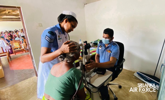 EYE CLINIC AND FREE DISTRIBUTION OF READING GLASSES AT SLAF STATION PALAVI