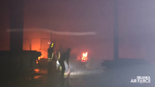 SLAF ASSISTS TO DOUSE THE FIRE AT EKALA