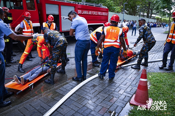 SLAF CONDUCTS HIGH-RISE BUILDING FIRE EVACUATION AND RESCUE DRILL AT HAVELOCK CITY