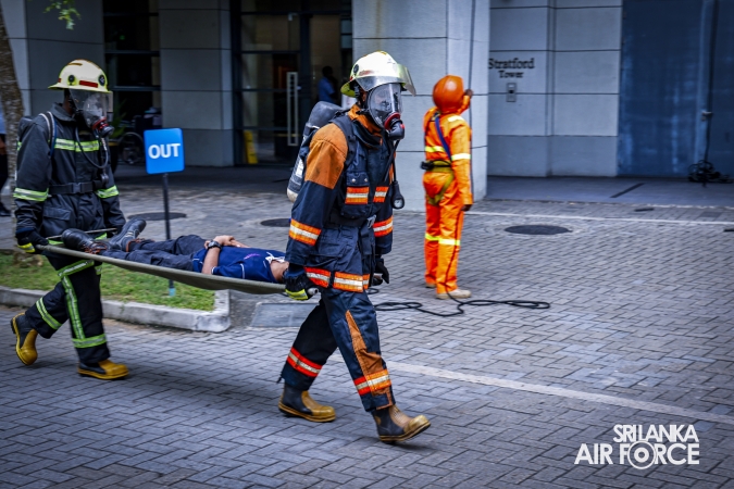 SLAF CONDUCTS HIGH-RISE BUILDING FIRE EVACUATION AND RESCUE DRILL AT HAVELOCK CITY