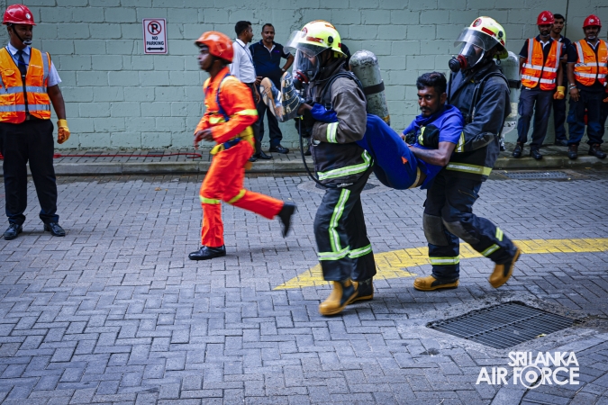 SLAF CONDUCTS HIGH-RISE BUILDING FIRE EVACUATION AND RESCUE DRILL AT HAVELOCK CITY