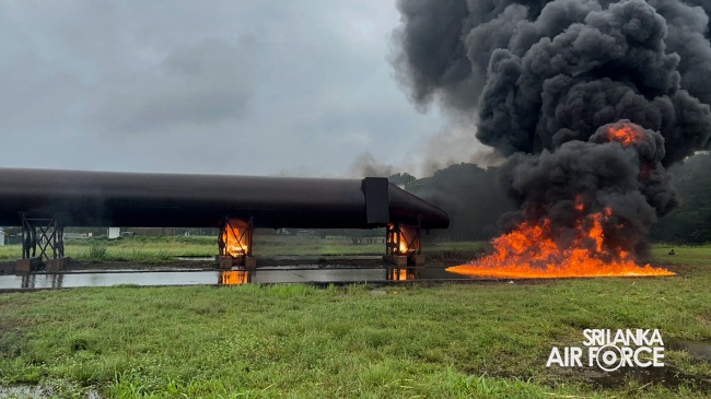 SLAF FIRE AND
RESCUE SERVICE SUCCESSFULLY CONDUCTED A AIRCRAFT FIRE DRILL AT THE
BANDARANAIKE INTERNATIONAL AIRPORT