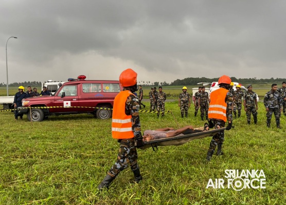 SLAF FIRE AND
RESCUE SERVICE SUCCESSFULLY CONDUCTED A AIRCRAFT FIRE DRILL AT THE
BANDARANAIKE INTERNATIONAL AIRPORT