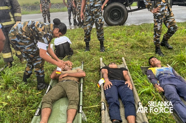 SLAF FIRE AND
RESCUE SERVICE SUCCESSFULLY CONDUCTED A AIRCRAFT FIRE DRILL AT THE
BANDARANAIKE INTERNATIONAL AIRPORT