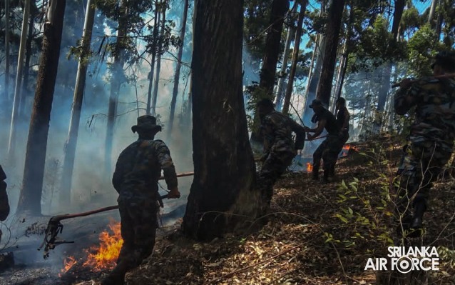 SLAF
ASSISTS TO DOUSE THE FOREST FIRE