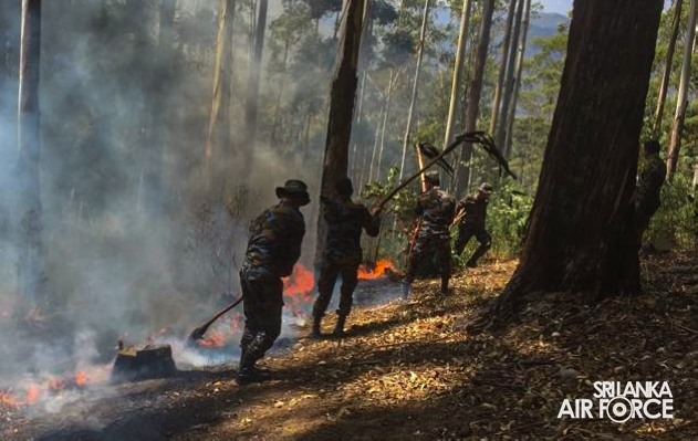 SLAF
ASSISTS TO DOUSE THE FOREST FIRE