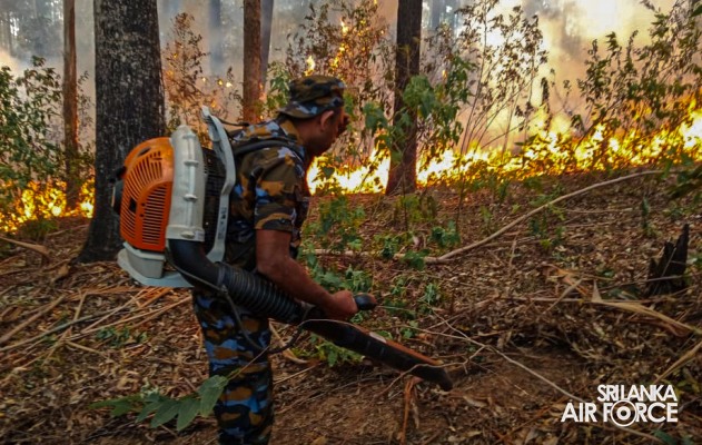 SLAF
ASSISTS TO DOUSE THE FOREST FIRE