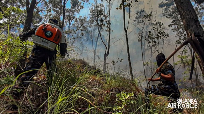 SLAF
ASSISTS TO DOUSE THE FOREST FIRE