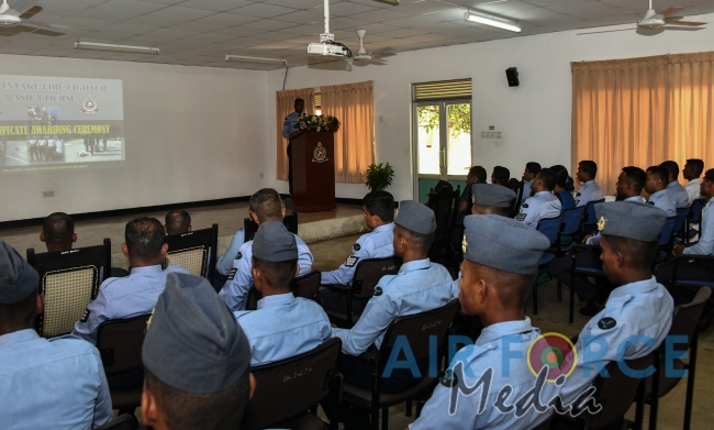 Certificate awarding ceremony of Fire Fighter Basic Course