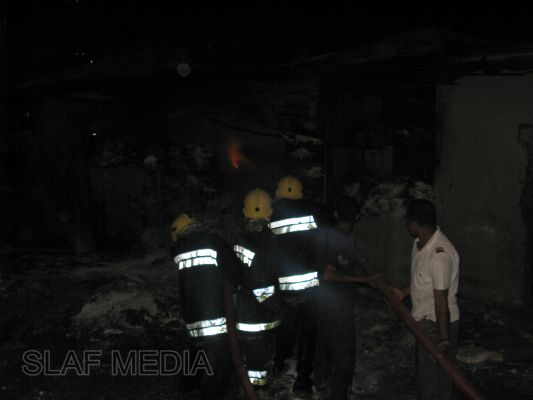 Fire Fighters of SLAF Academy China Bay in Action at Mitsui
Fire