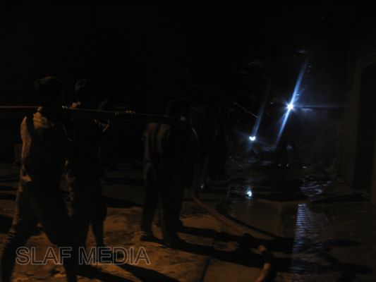 Fire Fighters of
SLAF Academy China Bay in Action at Mitsui Fire