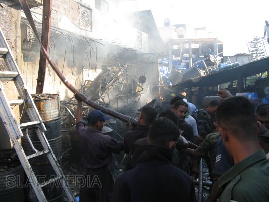 SLAF Fire Fighters in Action at Trincomalee Fire