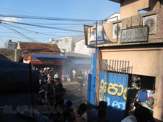 SLAF Fire Fighters in Action at Trincomalee Fire