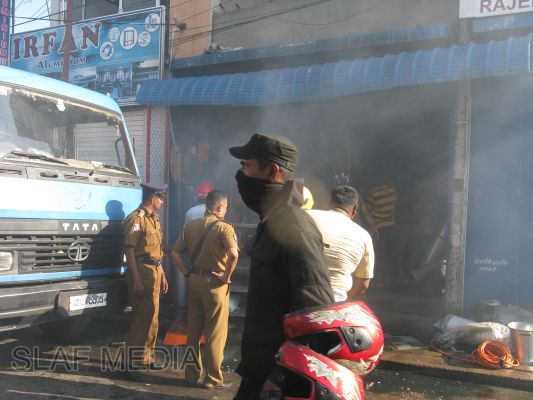 SLAF Fire Fighters in Action at Trincomalee Fire