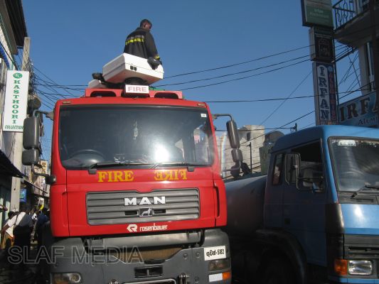 SLAF Fire Fighters in Action at Trincomalee Fire