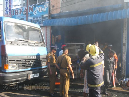 SLAF Fire Fighters in Action at Trincomalee Fire