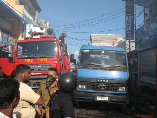 SLAF Fire Fighters in Action at Trincomalee Fire