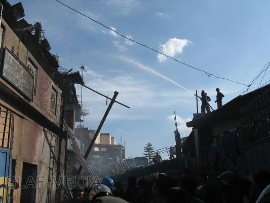SLAF Fire Fighters in Action at Trincomalee Fire