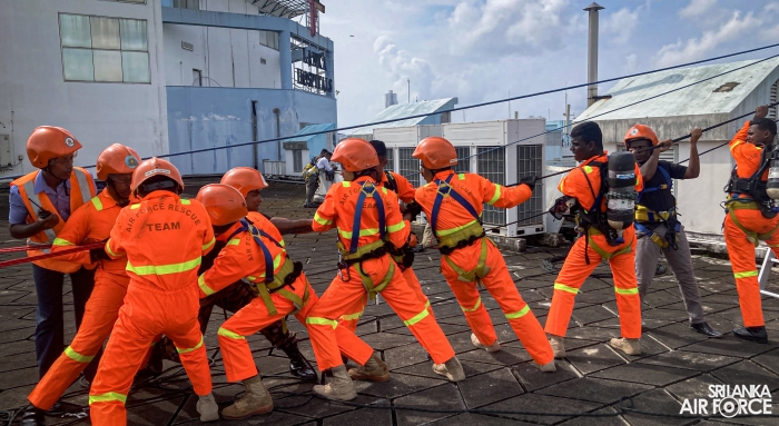 SLAF FIRE SERVICE CONDUCTED EMERGENCY EVACUATION DRILL AT LANKA HOSPITALS CORPORATION PLC NARAHENPITA