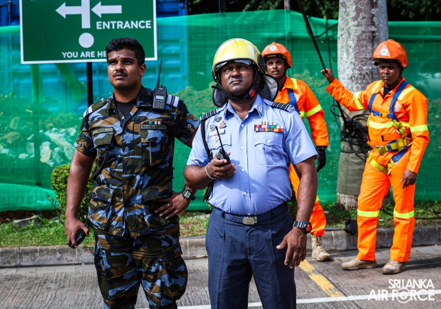 SLAF FIRE SERVICE CONDUCTED EMERGENCY EVACUATION DRILL AT LANKA HOSPITALS CORPORATION PLC NARAHENPITA