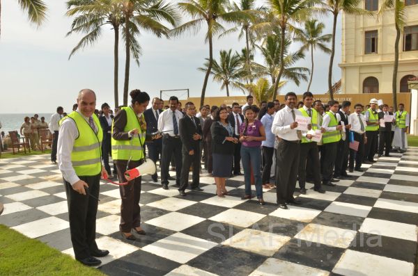Fire Drill at Galle Face Hotel Colombo