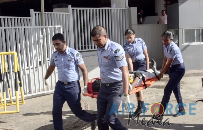 SLAF Firefighters Assists to Conduct Fire and Rescue Drill at BOC Head Office Building
