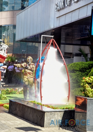 SLAF Firefighters Assists to Conduct Fire and Rescue Drill at BOC Head Office Building