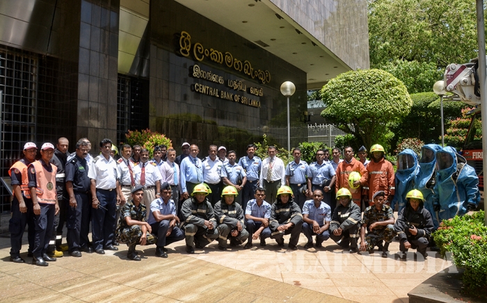 SLAF Assists to Conduct Fire Drill at Central Bank