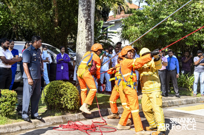 SLAF ASSIST TO CONDUCT FIRE AND RESCUE DRILL AT THE LANKA HOSPITALS CORPORATION