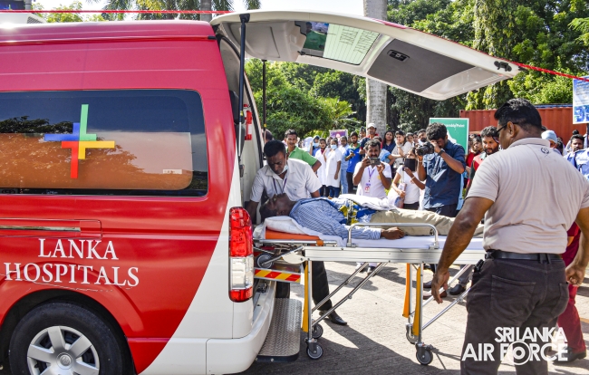 SLAF ASSIST TO CONDUCT FIRE AND RESCUE DRILL AT THE LANKA HOSPITALS CORPORATION