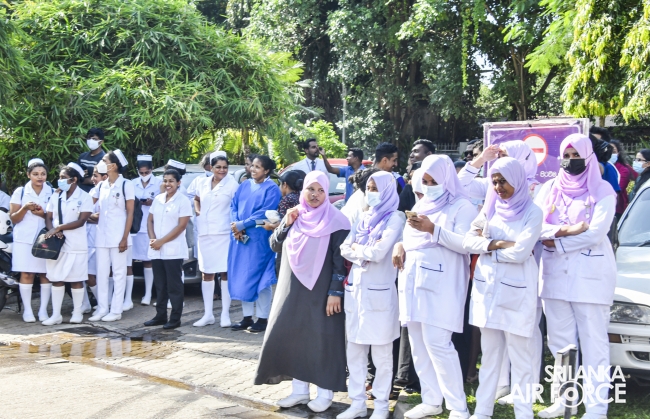SLAF ASSIST TO CONDUCT FIRE AND RESCUE DRILL AT THE LANKA HOSPITALS CORPORATION