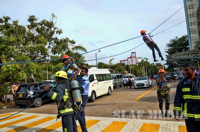 SLAF conducts fire drill at Lanka Hospitals