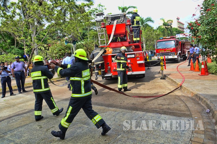 SLAF conducts fire drill at Lanka Hospitals