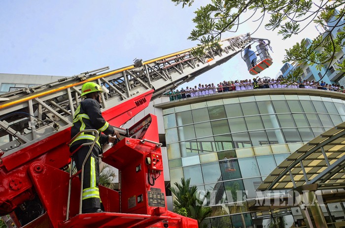 SLAF conducts fire drill at Lanka Hospitals