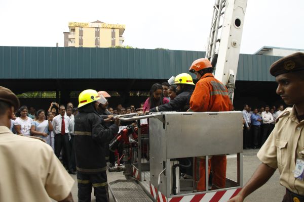 Fire Evacuation Drill At Sri Lanka Insurance Building