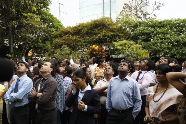 Fire Evacuation Drill At Sri Lanka Insurance Building