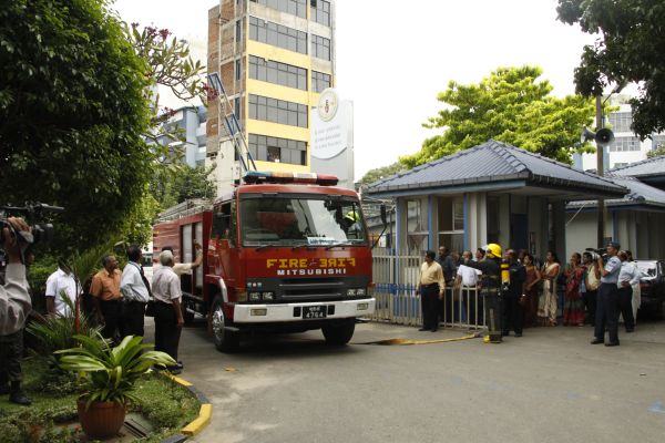 Fire Evacuation Drill At Sri Lanka Insurance Building