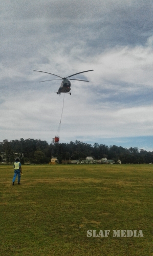 SLAF Fire Fighters In Action at Dayagama Hatton