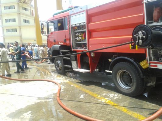 Fire Fighters of SLAF Academy China Bay in Action at Prima Ceylon (Pvt) Ltd
