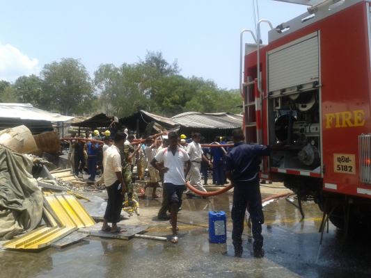 Fire Fighters of SLAF Academy China Bay in Action at Prima Ceylon (Pvt) Ltd