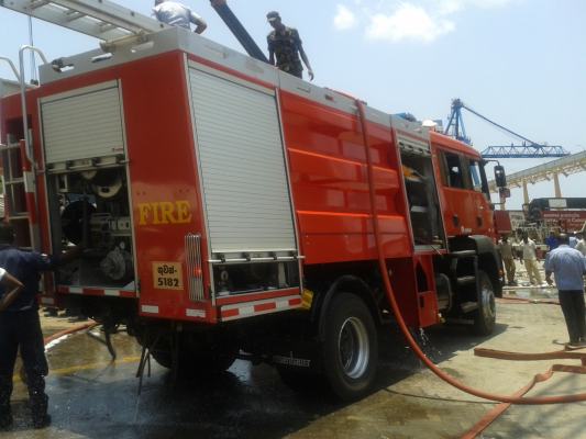 Fire Fighters of SLAF Academy China Bay in Action at Prima Ceylon (Pvt) Ltd