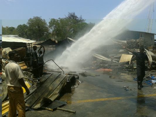 Fire Fighters of SLAF Academy China Bay in Action at Prima Ceylon (Pvt) Ltd