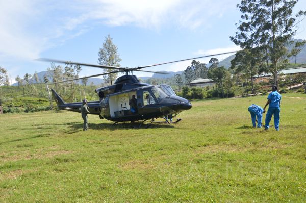 Aerial Fire Fighters in Action in Nallathanniya