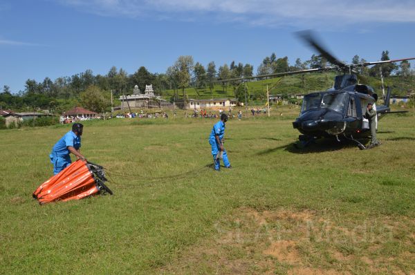 Aerial Fire Fighters in Action in Nallathanniya