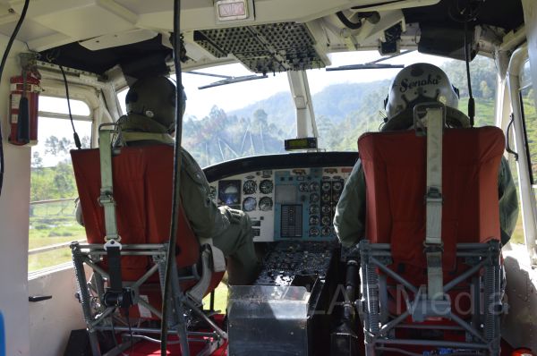 Aerial Fire Fighters in Action in Nallathanniya
