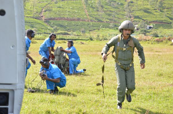 Aerial Fire Fighters in Action in Nallathanniya